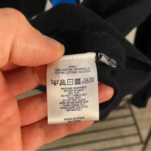 AQUASCUTUM Men’s Argyle Cotton Knit V-Neck Golf Sweater Black Blue XL - Picture 7 of 7